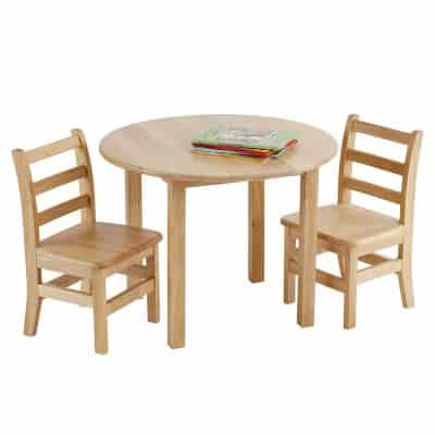 ECR4Kids 30-inch Hardwood kids picnic table set