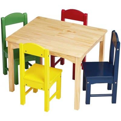 AmazonBasics Kids Wood Table Set