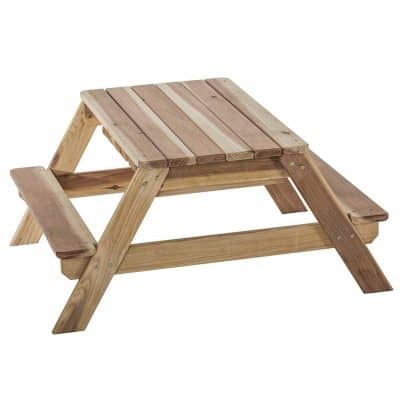 Jack & June Redwood Convertible Picnic Table Set