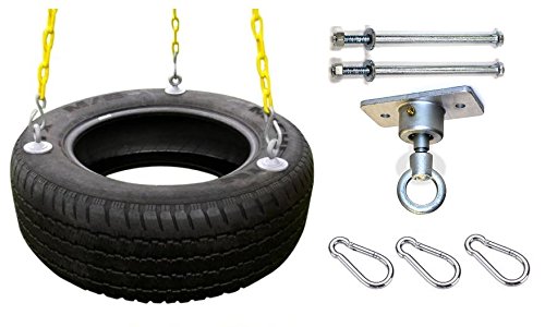 Eastern Jungle Gym Heavy Duty 3- Chain Rubber Tire Swing Seat