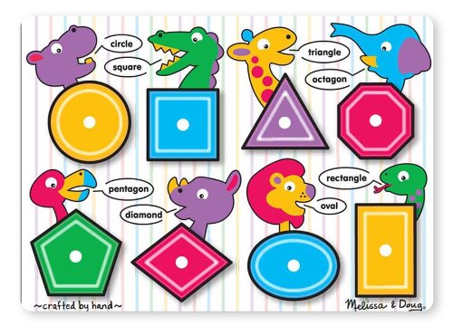 Melissa & Doug Shapes Peg Puzzle