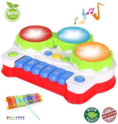 EXCOUP Baby Drum Musical Keyboard Toy