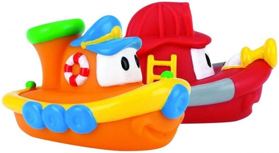 Nuby 2-Pack Tub Tugs Floating Boat Bath Toys