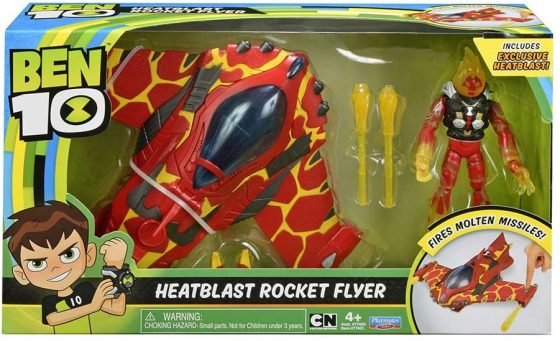 Ben 10 Heatblast Rocket Flyer With Figure