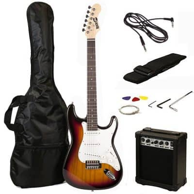 RockJam 6 ST Style Electric Guitar Super Pack with Amp