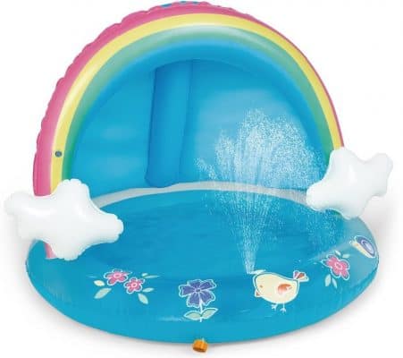 HIWENA Baby Pool Rainbow Splash Water Sprinkler