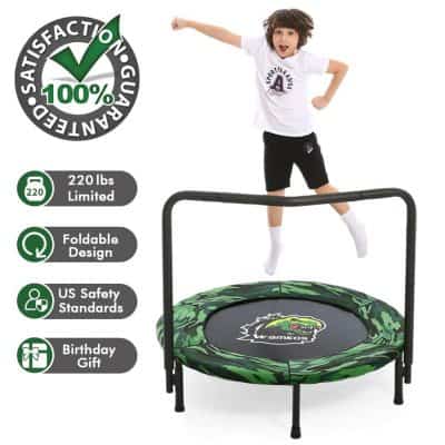 2019 Upgraded Dinosaur Woodland Camo Kids Trampoline