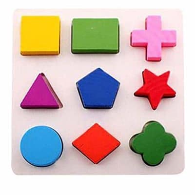 Gybber & Mumu Wooden Preschool Colorful Shape Puzzle