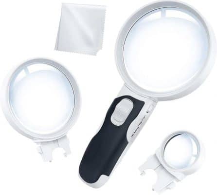 LED Illuminated Magnifying Glass Set