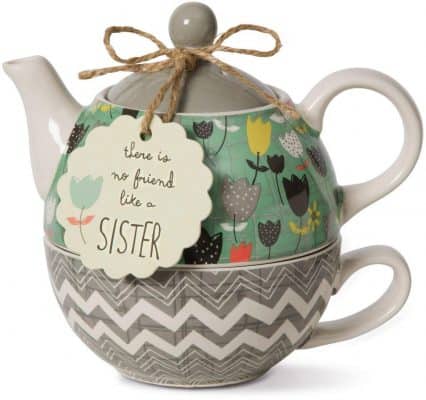 Pavilion Gift Company 74069 Bloom Sister Ceramic Tea for One