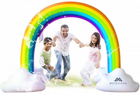 MeiGuisha Inflatable Rainbow Yard Summer Sprinkler