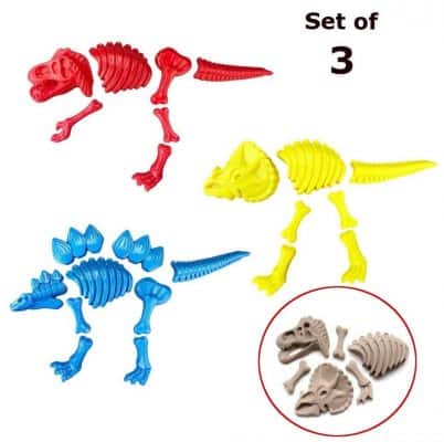 ToyZe 3 Large Dinosaur Sand Molds