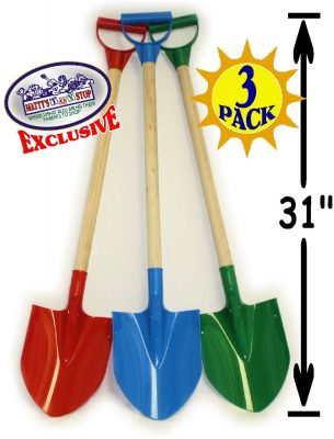 Matty's Toy Stop 31" Heavy Duty Wooden Kids Sand Shovels