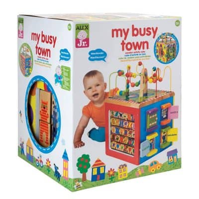 ALEX Discover My Busy Town Wooden Activity Cube