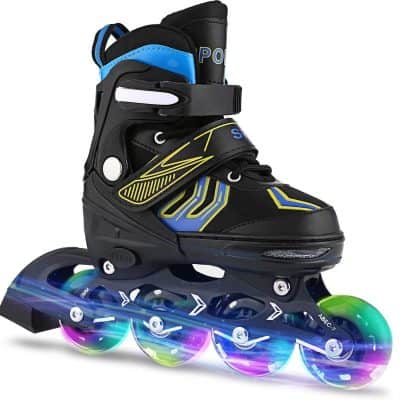 XinoSports Inline Roller Skates with Light Illuminating Wheels