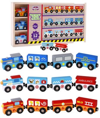 Wooden Trains Set for toddlers