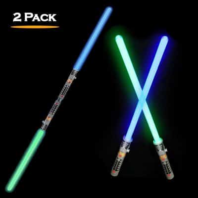 2-in-1 LED Light Up Swords Set