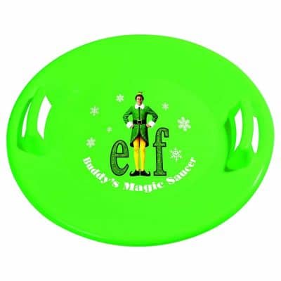 Slippery Racer Buddy The Elf Downhill Pro Saucer Snow Sled, Green