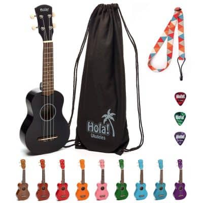 Hola! Music HM-21BK Soprano Ukulele Bundle