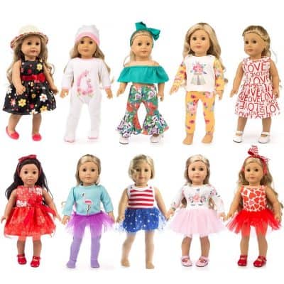 19 Pcs ZQDOLL Girl Doll Clothes Gift Sets