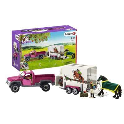 Schleich Pick Up With Horse Trailer Playset