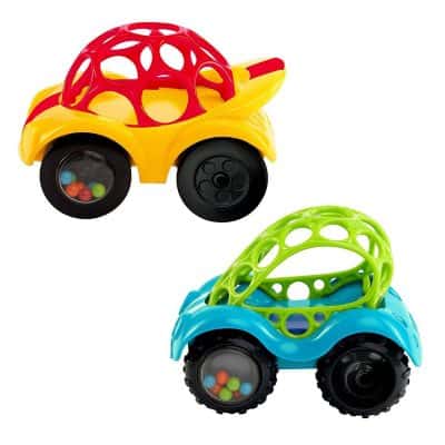 Bright Starts Oball 1-Piece Rattle & Roll Car