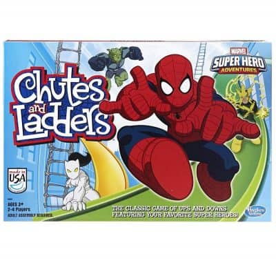 Marvels Spiderman Web warriors Chutes $ ladders game