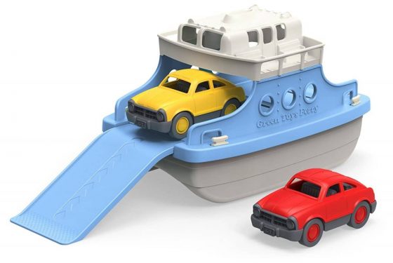 Green Toys Ferry Boat with Mini Cars Bathtub Toy