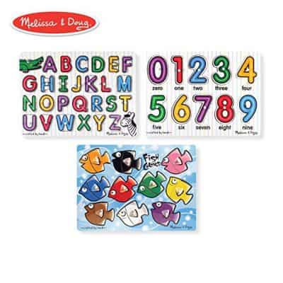 Melissa & Doug Classic Wooden Peg Puzzles