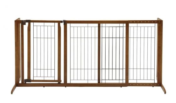 Richell Deluxe Freestanding Pet Gate with Door