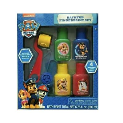 Paw Patrol Bath Set Colors Fingerpaint Soap & Roller Stamper