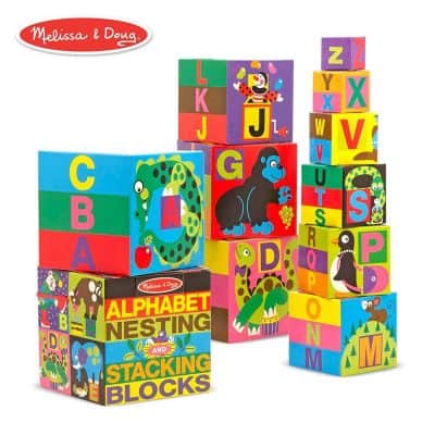 Melissa & Doug Alphabet Nesting and Stacking Blocks