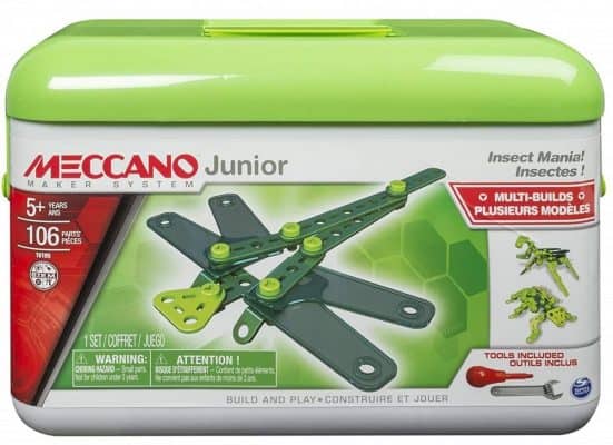 Meccano – Erector Junior Toolbox, Insect Mania, 4 Model Building Kit