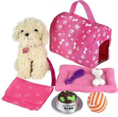 Click n’ Play 9 Piece Doll Puppy Set