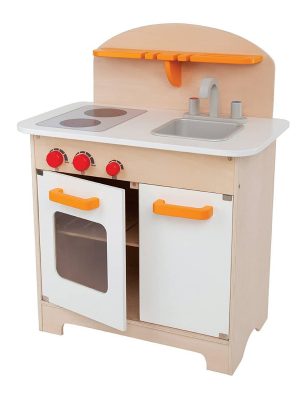 Hape Gourmet Kitchen Kid's Wooden Play Kitchen in White