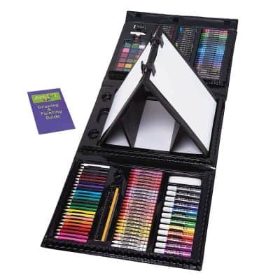 Art 101 Kids 179-Piece Double Sided Trifold Easel Art Set