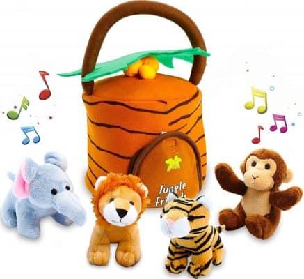 KLEEGER Jungle Animals Plush Toy Set