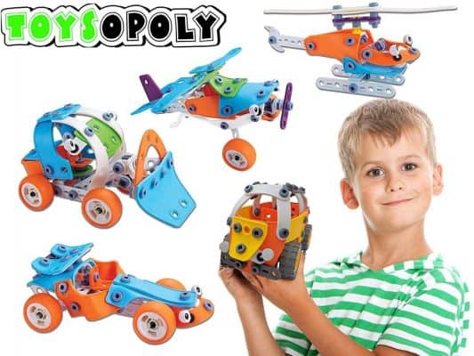 132 pcs 5- in -1 Build and Play Toy Set