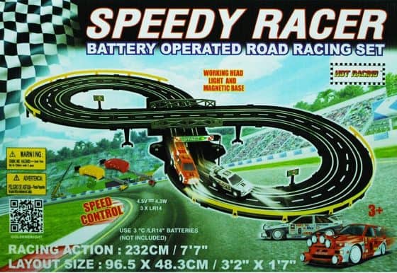 Golden Bright B/O Speed Racer Racing Set