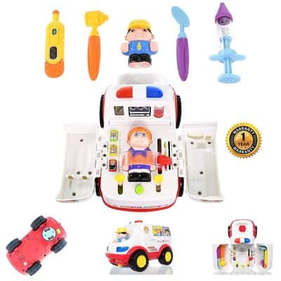 Play Basics Ambulance Toy Doctor Kit