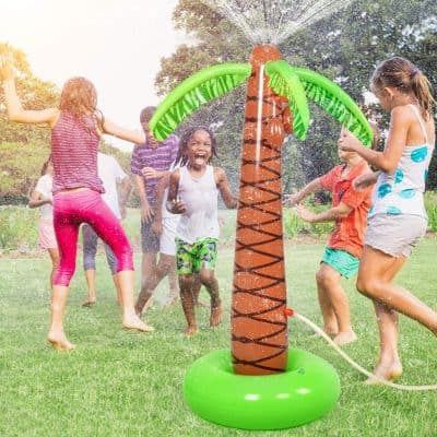 BATTOP Inflatable Palm Tree Water Sprinkle