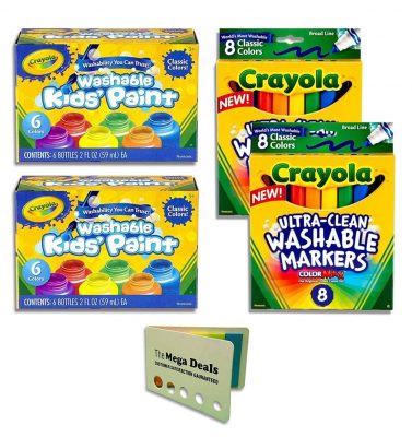 Crayola Washable Kids Paint, Ultra-Clean Washable Markers