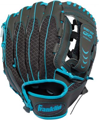 Franklin Sports Teeball Infinite Web/Shok-Sorb Combo Series Fielding Glove, 10.5-Inch