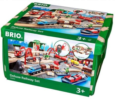 Brio Deluxe Railway Set Wooden Toy Train Set for Kids