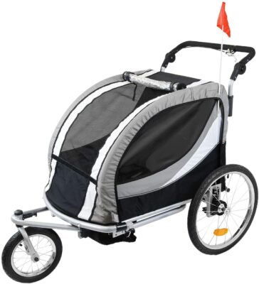 Clevr Deluxe 3-in-1 Bike Trailer Jogger Stroller