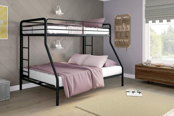 DHP Twin-Over-Full Bunk Bed With Metal Frame