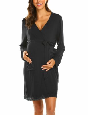 Ekouaer Women's Robe Maternity Sleepwear