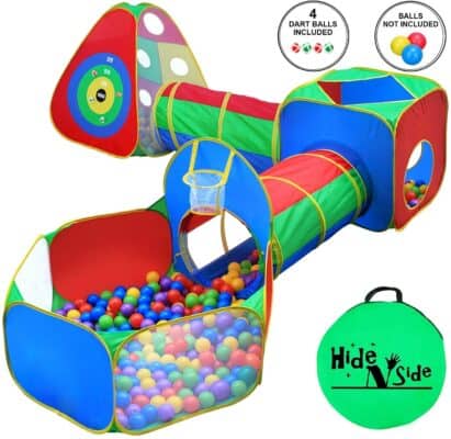 Hide N Side Five Piece Kids Ball Pit, Tents, and Tunnels