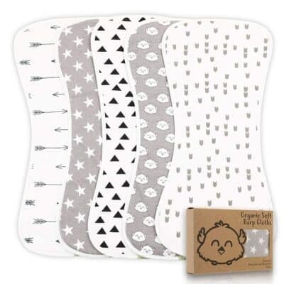 KeaBabies Organic Burp Cloths