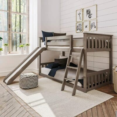 Max & Lily Low Bunk Bed With Slide
